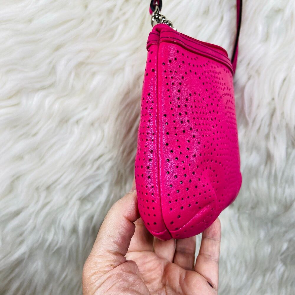 Magenta Coach wristlet - Picture 10 of 11